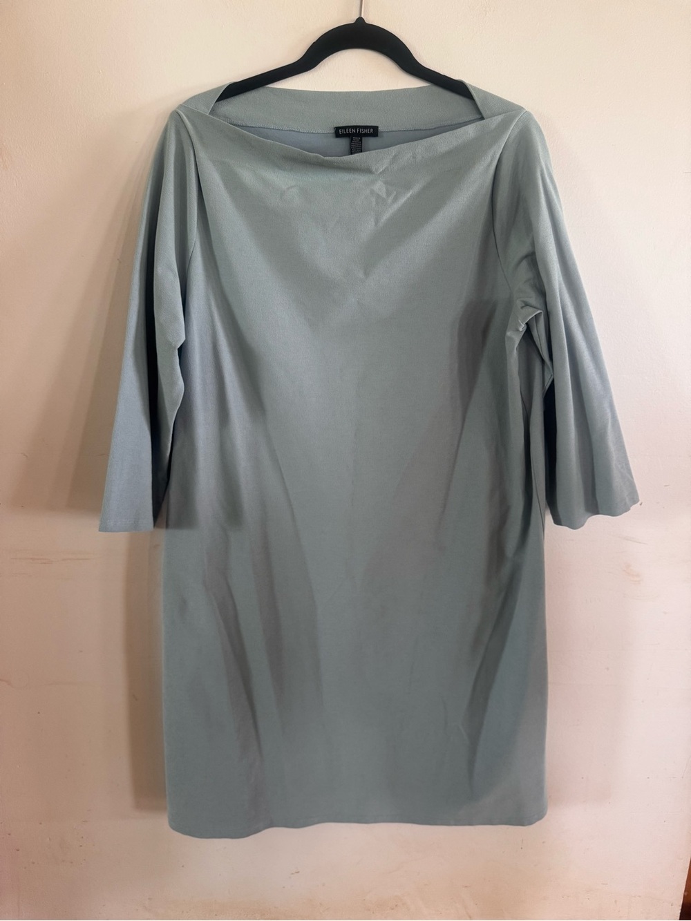 Eileen Fisher Women’s L Bateau Neckline Dress Career Wedding Formal Classic